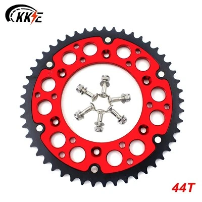 KKE 44T Rear Hybrid Sprocket Fit Honda CR125R CR250R CRF250R CRF450R CRF250X Red - Image 1 of 4