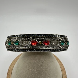 New $170 HEIDI DAUS “Age of Elegance” Multi Colored Crystal Cuff Bracelet - Picture 1 of 8