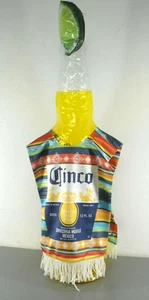 CORONA 👑 INFLATABLE BEER BOTTLE w/SERAPE PONCHO 35" TALL BAR MANCAVE PARTY NEW - Picture 1 of 7