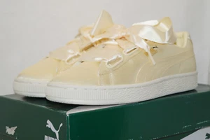 PUMA Basket Heart Satin Summer EU 37 UK 4 gelb gold weiss 365662-02 Damen WMNS - Bild 1 von 10