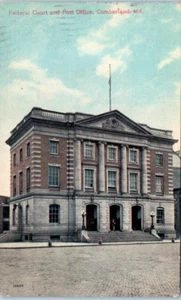 Oficina de Correos de la Corte Federal Cumberland, Maryland MD c1909 - Postal - Imagen 1 de 2