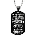 Family Gift Stainless Steel Tag Pendant Necklace Uncle Nephew Fashion New