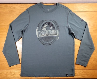 Camiseta masculina grande logotipo desgastado SOLARIS montanha gelo fosco Lager Brewers - Imagem 1 de 2