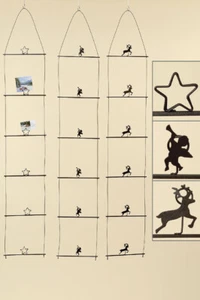 Kartenhalter / Fotohalter  RENTIER/ HIRSCH  Weihnachten bis max Größe 15x18  - Bild 1 von 2