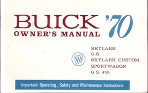 1970 Buick Gran Sport GS Owners Manual User Guide Reference Operator Book Fuses - Picture 1 of 1