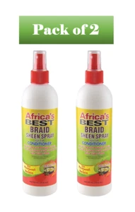 Africa's Best Braid Sheen Spray with Conditioner 12oz 355ML Pack of 2 - Picture 1 of 2