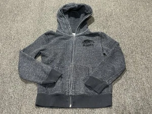 ROOTS Kids Hoodie Zip Jacket Hooded Sweatshirt Grey Roots Athletic Youth Medium - Picture 1 of 11