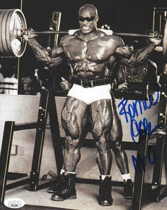 RONNIE COLEMAN FIRMATO 8X10 FOTO 3 BODYBUILDING LIFT 8X MR OLYMPIA O CHAMP JSA - Foto 1 di 2