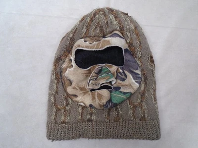Vintage Camo Balaclava Ski Hunting Snow Boarding Face Mask Warm Made In USA - Image 1 of 4