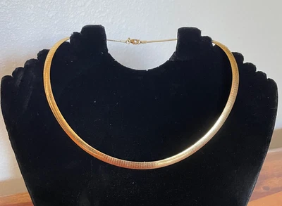 Collar Omega Reversible Oro Amarillo/Blanco 14k, 18 pulgadas - 33,3 g Foto 1 de 4