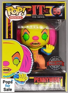 55 Pennywise - Blacklight - Horror - IT - Funko POP - Box beschädigt - Bild 1 von 2