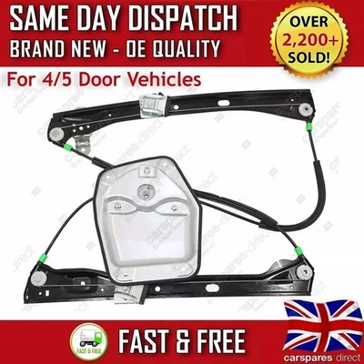 VW GOLF MK5 2003-2009 4/5 DOOR FRONT RIGHT DRIVER ELECTRIC WINDOW REGULATOR - Image 1 of 4