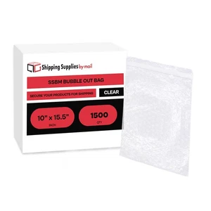 10" x 15.5" Bubble Out Self Seal Clear Bags Shipping Protective Pouches 1500 Pcs - Picture 1 of 5