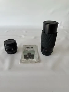 Vintage Focal MC Auto Lens PAIR - Zoom 1:4.0, F=80 - 200mm & 1:2.8, 28mm - Picture 1 of 15