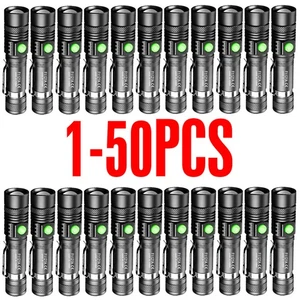1-50 Juego Linterna LED Super Brillante Recargable Táctica EDC Luz Flash de Bolsillo - Imagen 1 de 35