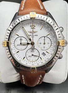 Breitling 36mm Chrono Sextant B55047 MechaQuartz White Dial, NOS Strap, and Box - Picture 1 of 24