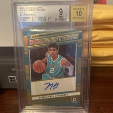 2020 Donruss Optic LaMelo Ball Dominators Gold Rookie Auto 2/10 BGS 9 & 10 🔥