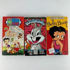 Classic Cartoon Bugs Bunny Betty Boop VHS Video Tape Lot #1 Cartoons - Picture 1 of 2