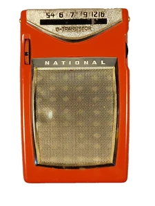 Vintage National Panasonic T-19 AM Pocket 6-Transistor Radio with Case - Working - Picture 1 of 16