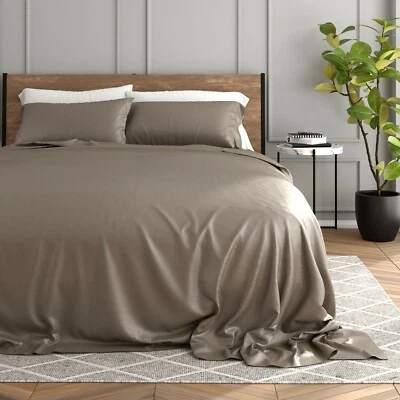 Premium 4PC Soft and Breathable Bamboo Sheet Set by Kaycie Gray Hotel Collection - Image 1 of 4