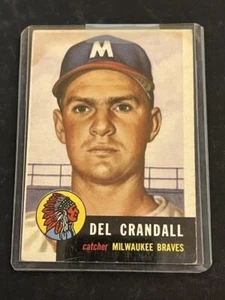 1953 Topps Del Crandall #197 ¡Envío gratuito en Estados Unidos! - Imagen 1 de 2