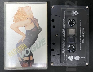 1990 Madonna Vogue Taiwan Ltd 4 Tracks Cassette Tape Rare Madame X - Picture 1 of 12