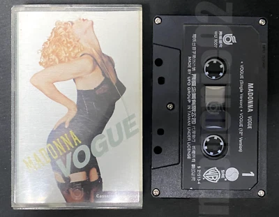1990 Madonna Vogue Taiwan Ltd 4 Tracks Cassette Tape Rare Madame X - Image 1 of 4
