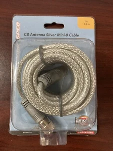 Truck Spec, CB Antenna Silver Mini-8 Cable, 18', RG-59/U Coaxial Cable - Picture 1 of 2