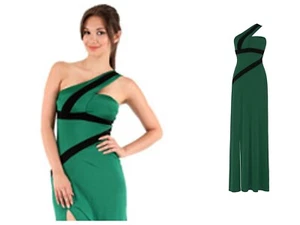 Goddiva Green Maxi Black, Full Length Sleeveless Maxi Dress With Slit - Picture 1 of 3