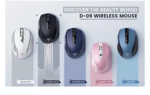 Mouse inalámbrico Hotweems D-09 para ratones inalámbricos USB para computadora portátil - Imagen 1 de 3