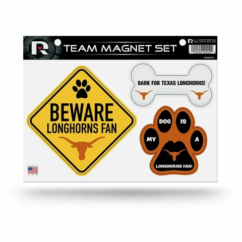 NEW TEXAS LONGHORNS PET DOG MAGNET SHEET SET BEWARE FAN LICENSED Cover