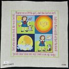 HP Needlepoint 18ct PATTY PAINTS "There was Little Girl"... and Dog Squares-NH3