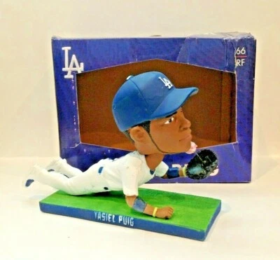 Usado/Exhibido Anteriormente ~ Yasiel Puig 2015 LA Dodgers Bobblehead SGA Foto 1 de 4