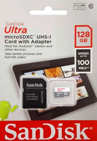 SanDisk 128GB Ultra microSDXC UHS-I Memory Card with Adapter - Older Version] - Image 1 of 1
