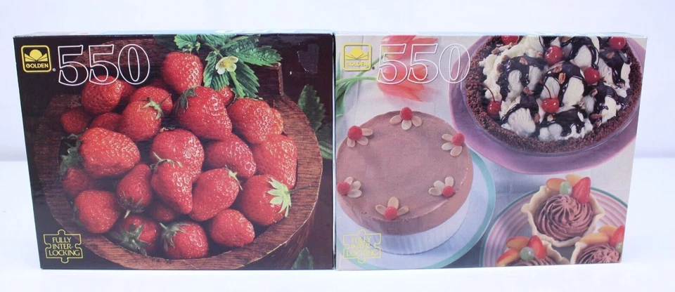 Jigsaw Puzzle 550 PC Golden Strawberries Blueberries Raspberries Fruit Montage