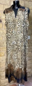 Designed & Made in Italy Damen Leopardenmuster Boho Kleid 1 Größe 8-16 - Bild 1 von 7
