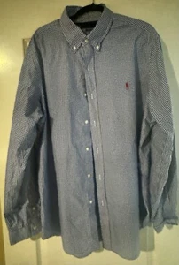 Ralph Lauren Hemd Herren XXL blau kariert Knopfleiste Langarm - Bild 1 von 3
