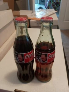 Lot of 2 Dale Earnhardt SR. Coca Cola COKE 8 oz Commemorative Bottles! SEE PICS - Picture 1 of 2