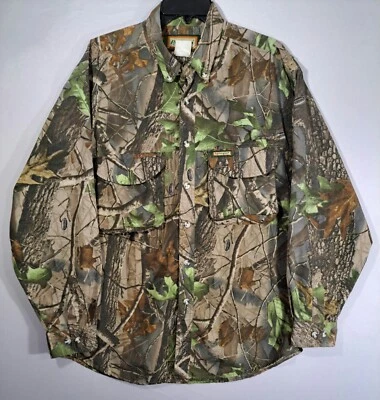 Vintage Remington Mens Realtree Hardwoods Vented Long Sleeve Hunting Shirt Large - Image 1 of 4