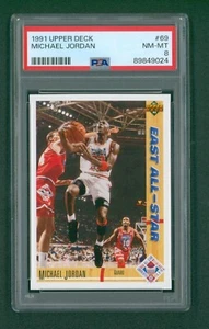 1991 Upper Deck Basketball Card - #69 Michael Jordan, PSA 8 NM/MT - Picture 1 of 2