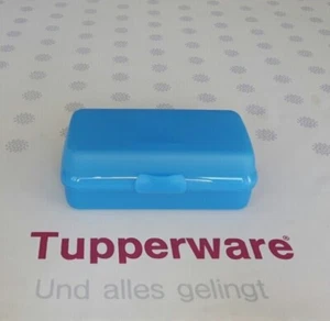Tupperware * Sandwich-Box Große Brotdose für unterwegs * blau / mittelblau - Bild 1 von 2