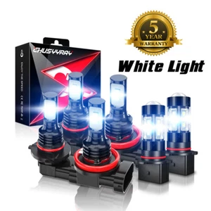 For Cheverlet Tahoe 2015-2020 6x LED Headlight+Fog Light Bulbs Combo Kit 6000K - Picture 1 of 24