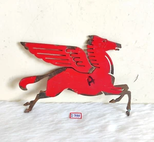 1930s Vintage Original Old Mobil Oil Flying Horse Enamel Sign Collectibles I799 - Picture 1 of 7