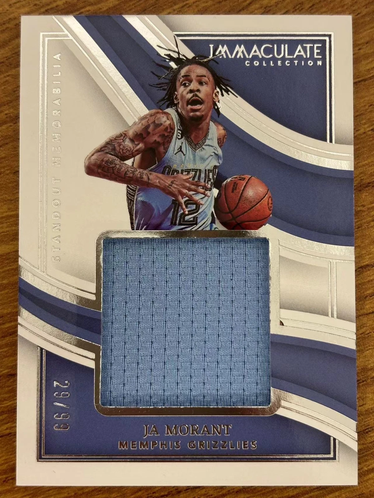 22-23 PANINI Immaculate Ja Morant Standout Memorabilia 29/99 GU CTF