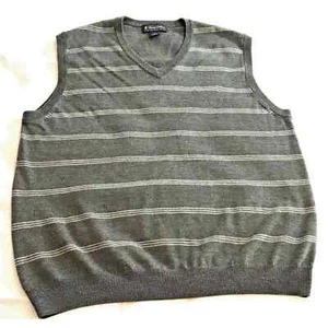 Brooks Brothers Herren V-Ausschnitt ärmellos Pullover Gr. L 100% Merinowolle grau - Bild 1 von 7