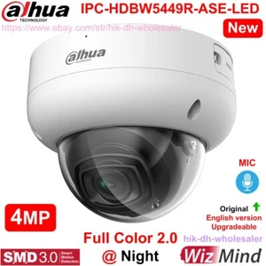 Dahua IPC-HDBW5449R-ASE-LED 4MP Night-Color 2.0 WizMind IP Camera PoE MIC Audio - Picture 1 of 7