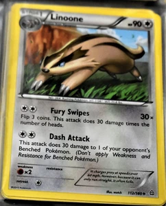Juego de cartas coleccionables Pokémon Linoone # 112/160 XY Primal Clash casi nuevo/como nuevo - Imagen 1 de 1