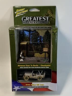 WWII Willys MB Jeep Advance East to Berlin White Lightning Chase Model 1:64 - Image 1 of 4
