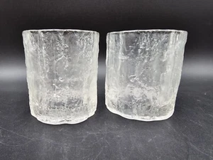 Set 2 Bicchieri Mikasa Frost Fire Lowball Ghiaccio Old Fashioned Whisky - Foto 1 di 9