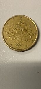 50€ Cent Münze 2002 Aus Italien Fehlprägung 